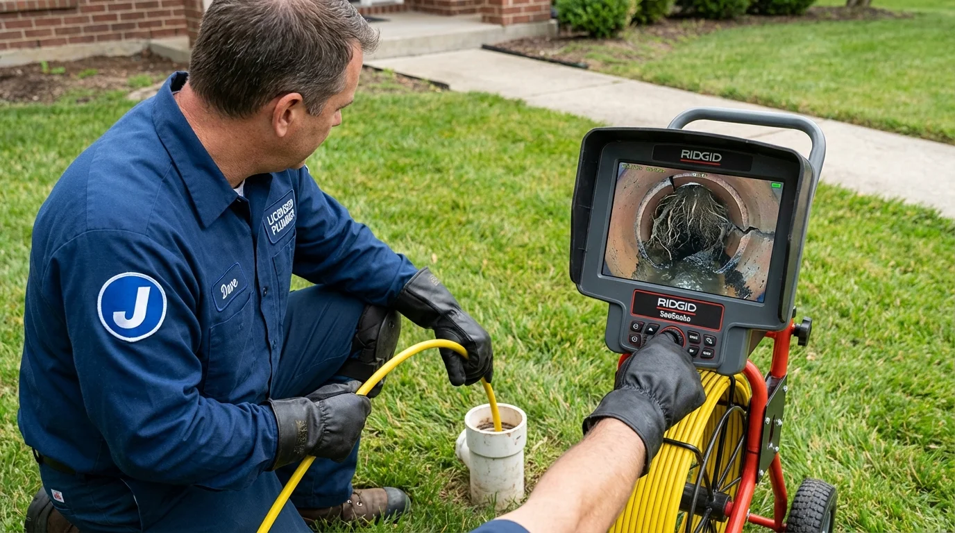 Sewer camera inspection being performed by Johns Plumbing LLC in Lone Pine